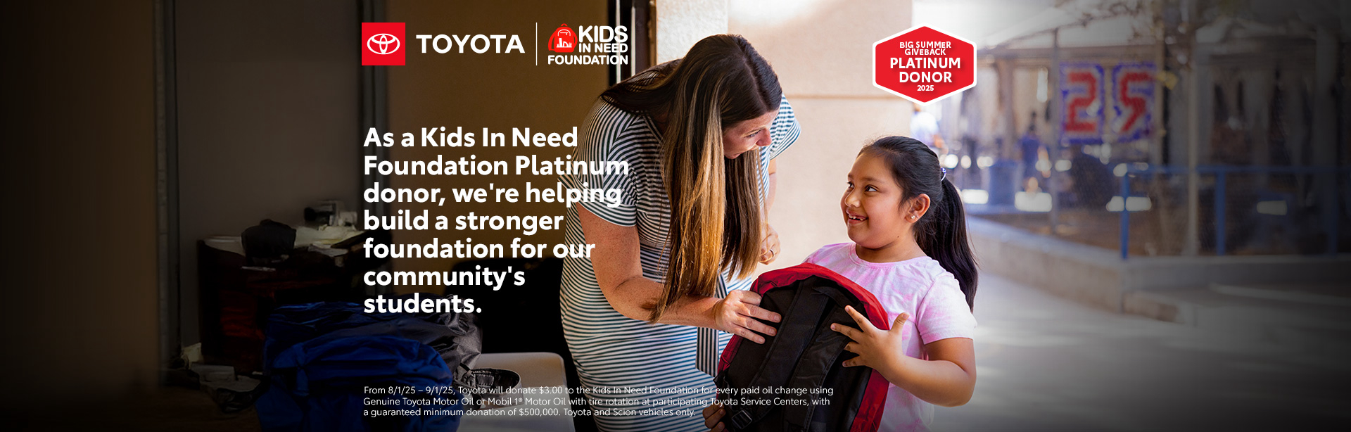 Toyota, Kids in Need Foundation