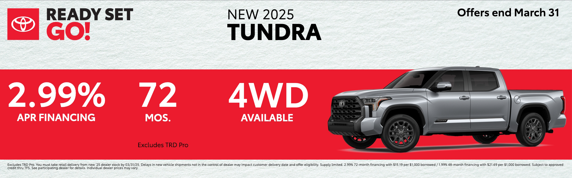 Explore Zero Percent Interest Toyota Tundra: Affordable Off-Road Adventure